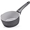Moneta Futura casseruola 1manico, 16cm, rivestimento naturale FineGres (NO PFAS), anche per induzione. 100% Made in Italy
