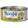 MONGE SUPREME TONNO CON RISO INTEGRALE E LONGAN - STERILISED GR 80