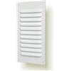 Nordborn Griglia di ventilazione in metallo da 10 x 20 cm, con zanzariera (10 x 20 cm, colore bianco)