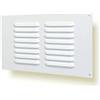 Nordborn 25 x 15 cm, griglia di ventilazione con zanzariera in metallo, ventilazione (25 x 15 cm, colore bianco)