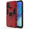 DOINK Cover Armor per Oppo A53 / A53S, Custodia TPU+PC Antiurto con Anello Supporto - Rosso