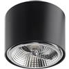 Applique da soffitto per lampade AR111 Fissa Nera