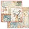 Carta Scrap 6 cards Christmas Greetings renna Stamperia