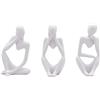 PIGPIGFLY Statue Decorative,Decorazioni per Ufficio,Figure Decorative, Statuette Decorative Casa, Soggiorno Decorativo Moderno da Appoggiare, Scultura Astratta in Poliresina, Idea Regalo(Bianco)
