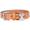 Corlidea Pet Bone - Collare per cani con strass, con guinzaglio allungabile