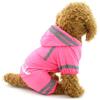 ZUNEA Small Dog impermeabile impermeabile con cappuccio cucito foderato in maglia Slicker Rainwear Doggie Pet impermeabile vestito/tuta giacca tuta abbigliamento rosa 2XL