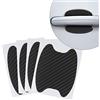 kwmobile 4X Pellicola Protettiva Maniglia Auto - Set Pellicole Autoadesive per Maniglie a Incasso Portiera Laterale Nero - 6,8 x 8,5 cm