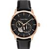 Calvin Klein Orologio automatico da uomo con cinturino in acciaio inossidabile o in pelle Black