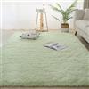 Jyswx Tappeto Peloso Salotto - Tappeti Soggiorno Moderni Grandi Dimensioni - Tappeto Lavabili Antiscivolo per Camera da letto, Verde, 60 x 120 cm