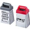 Westmark 116922E3 - Mini grattugia, con quattro superfici di grattugia, acciaio inox/plastica, manico argentato/colorato, 2 pezzi