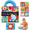 LinStyle Giocattoli per Bambini 0-3 Anni Libro Sensoriale per Bambini Libro di Stoffa con Manico Portatile Giocattoli Montessori per l'apprendimento Motorie Fini Ragazzi Ragazze Regalo