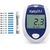 KetoBM misuratore di chetoni nel sangue per il test della dieta cheto - Kit completo per il test dei chetoni con monitor chetonico, strisce cheto, dispositivo pungidito e lancette