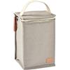 BÉABA Borsa Termica Porta Pasto per Neonati, Contenitore Molto Capiente, Tasca per Biberon, Borsa per Trasportare Pasti Completi, Pieghevole, Materiale Morbido e Impermeabile, Grigio perla