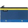 LEITZ Urban Chic, Astuccio a due Tasche, Fori per l'Inserimento nei Raccoglitori ad Anelli o Meccanismi a Leva, Blu, 20,5 x 11,5 cm