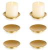 Inweder Porta Candele Piastra Portacandele Vassoio - Set di 6 Ferro Rotonda Porta Candela da 10.8cm per Candele a Colonna Inweder Oro Porta Candela Natalizia Inweder Halloween Matrimonio Decorazione Casa