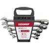 GEDORE Red Chiave Combinata a Cricchetto, Set di 5 Pezzi, Reversibile, 8-19 mm, Inclinata, Chiave a Cricchetto Combinata, R07205005