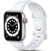 CeMiKa Cinturino Compatibile per Apple Watch Ultra Cinturino 49mm 45mm 44mm 42mm, Cinturini Silicone di Ricambio per iWatch Series 9 8 7 6 5 4 3 2 1 SE Ultra per Donna Uomo, Bianco