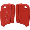 kwmobile Custodia Coprichiave Compatibile con VW Golf 7 MK7 con 3 tasti Cover - Copri Telecomando Chiave Auto - Copri Chiavi Macchina rosso