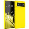 kwmobile Custodia Compatibile con Google Pixel 6 Cover - Back Case per Smartphone in Silicone TPU - Protezione Gommata - giallo radiante