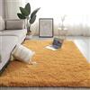 Jyswx Tappeto Peloso Salotto - Tappeti Soggiorno Moderni Grandi Dimensioni - Tappeto Lavabili Antiscivolo per Camera da letto, Curcuma, 50 x 120 cm