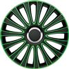 AUTO-STYLE AutoStyle Set di 4 Copricerchi Lemans 15 Pollici Nero/Verde