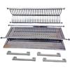 ESPOMASISHOP Scolapiatti In ACCIAIO INOX Da Incasso Con Vaschetta Raccogligocce MADE IN ITALY COMPLETO DI KIT STAFFE PER IL MONTAGGIO (SCOLAPIATTI + KIT 86 cm Montaggio 83 A 90 CM)