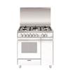 Glem Gas - Cucina A Gas Uq855mx6 Classe A-bianco