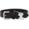 Corlidea Pet Bone - Collare per cani con strass, con guinzaglio allungabile