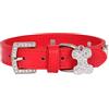 Corlidea Pet Bone - Collare per cani con strass, con guinzaglio allungabile