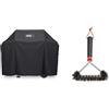 WeberWeber 7183 Custodia Premium per serie Spirit/Spirit II 300 e serie Spirit 200, nera & 12 Three-Sided Grill BrushWeber