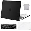 MOSISO Custodia Compatibile con MacBook Pro 13 Cover M2 M1 Chip 2025-2016 A2338 A2289 A2251 A2159 A1989 A1706 A1708, Case per MacBook Pro 13,3 Pollici&Copritastiera&Pellicola&Borsa, Nero