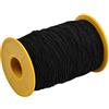 Anseom Cordoncino Elastico, 0.5mm Cavo Elastico Filo Cordino Elastico Braccialettida per Cucito Perline DIY Realizzare Gioielli Fai da Te 320m in 1 Rotolo (nero)