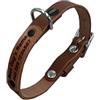 ENDS CUOIO Collare Cane Personalizzabile in Pelle Vero Cuoio, Collare Personalizzabile per Taglia Cane Piccola Media Grande, Lunghezza Regolabile - 100% Made in Italy (S, Desert Tan)