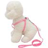 CJFael Pettorina per Cani con Guinzaglio per Animali Domestici, Tessuto Regolabile da 120 Cm Cinghia Pettorale Stampata Colorata Corda di Trazione per Cani di Piccola Taglia Rosa