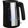 MELITTA - Bollitore elettrico Look Aqua 1026-02 BK SST, con spegnimento automatico, elemento riscaldante nascosto e protezione da surriscaldamento, 1,7 l, 2400 W