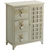 Armonia Cassettiera armonia white washed 3 cassetti cuore e fiocchi in legno di paulownia 62x32x73 cm
