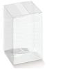 Aurora Store 50 Scatoline rettangolari in PVC Trasparente 12x12x19 cm portaconfetti bomboniera Astuccio Matrimonio Battesimo Laurea plastica segnaposto