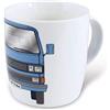 BRISA VW Collection - Volkswagen tazza in ceramica da tè, caffè, latte, cappuccino, per colazione, VW Campervan T3 Bus design (Bus classico/Blu/370ml)