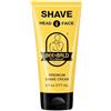 BEE BALD SHAVE Crema da Barba Premium - Rasatura Vellutata e Veloce per Viso e Testa | Adatta a Tutti i Tipi di Pelle | Pelle Rinfrescata e Rivitalizzata | Formula Unisex | 6 fl oz
