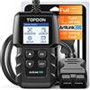 Topdon, Lettore di codici OBD2 AL300, funzioni OBD2 complete, schermo con display HD LCD, nero