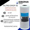 Filtro, Cartuccia BIG CAB carbon block 9-7/8 - 10 micron per la depurazione dell'acqua