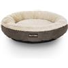 Feandrea Cuccia Divano per Cani Gatti, Forma di Ciambella, 55 cm, Marrone PGW55C