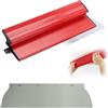 JidRMC Spatola per Stucco Impostato, Acciaio Inossidabile da 40 cm Stucco per Cartongesso, Rosso Maniglia a Forma di Z Attrezzi per Cartongesso, con Lama, per Finitura Cemento E Calcestruzzo (1)