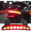 DREAMIZER 12V 8 LED Fanale posteriore per motocicletta Lente rossa tagliata Parafango posteriore Piastra del bordo Freno Stop Luce da corsa con indicatore di direzione per Sportster XL883N 1200N XL1200V XL1200X