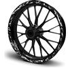 Finest Folia Set Di 16 Adesivi Per Cerchioni Di Moto, Auto, Future Design, Set Completo Di Adesivi Per Cerchioni Da 15, 16, 17, 18, 19, Mr017 (Argento Metallizzato, Lucido)