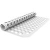 ANSIO® Tappetino da doccia antiscivolo antiscivolo antiscivolo per vasca da bagno in gomma con fori di scarico e ventose, lavabile in lavatrice (54 x 54 cm, bianco solido)