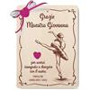 Generic Crociedelizie, targa insegnante di danza maestra corso ballo targhetta frase personalizzata ballerina nome ballerina fine anno scolastico + scatola regalo omaggio