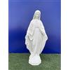 Generic Statua della Madonna Immacolata Miracolosa con base esagonale in cemento bianco - per arredo interno ed esterno - colore bianco o antichizzata marrone, grigia o dipinta a mano - cm 60 altezza (bianco)