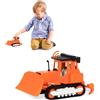 Driven by Battat - Micro Bulldozer Arancione - 16 cm - Apripista giocattolo dettagliato con parti mobili e suoni realistici per bambini, 3 anni+.