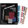 ALPIDEX Cross Tape 170 Pezzi - Taglia A.B e C Colori Misti Cerotti Antidolorifici Cross Patch misto Pinzetta Inclusa Cerotto Griglia Agopuntura Crosstape